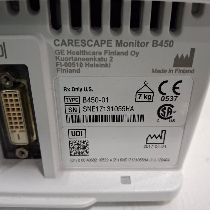 GE Healthcare GE Healthcare Carescape B450 Critical Care Patient Monitor Patient Monitors reLink Medical