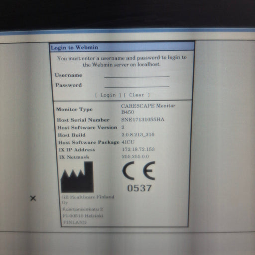 GE Healthcare GE Healthcare Carescape B450 Critical Care Patient Monitor Patient Monitors reLink Medical