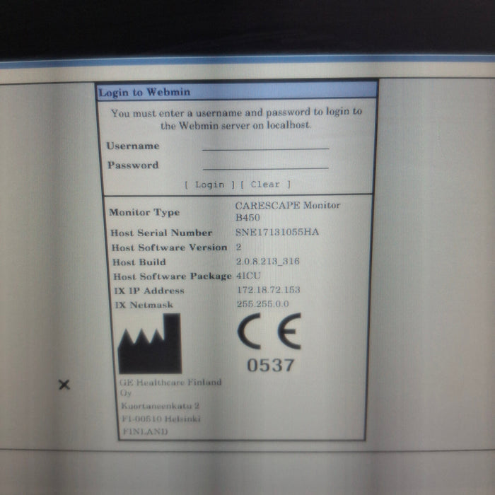 GE Healthcare GE Healthcare Carescape B450 Critical Care Patient Monitor Patient Monitors reLink Medical