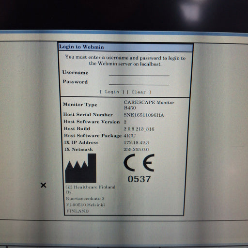 GE Healthcare GE Healthcare Carescape B450 Critical Care Patient Monitor Patient Monitors reLink Medical
