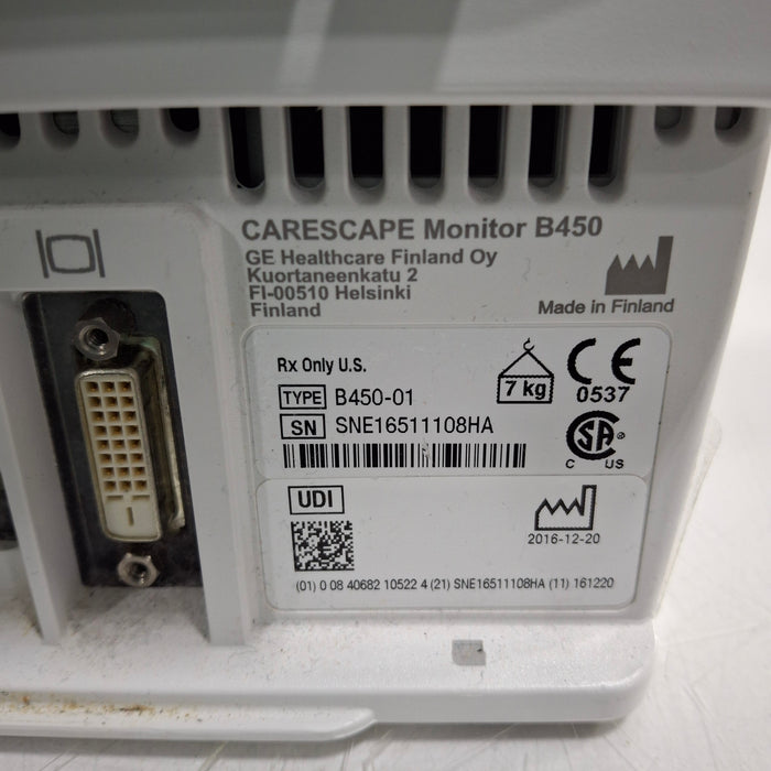 GE Healthcare GE Healthcare Carescape B450 Critical Care Patient Monitor Patient Monitors reLink Medical