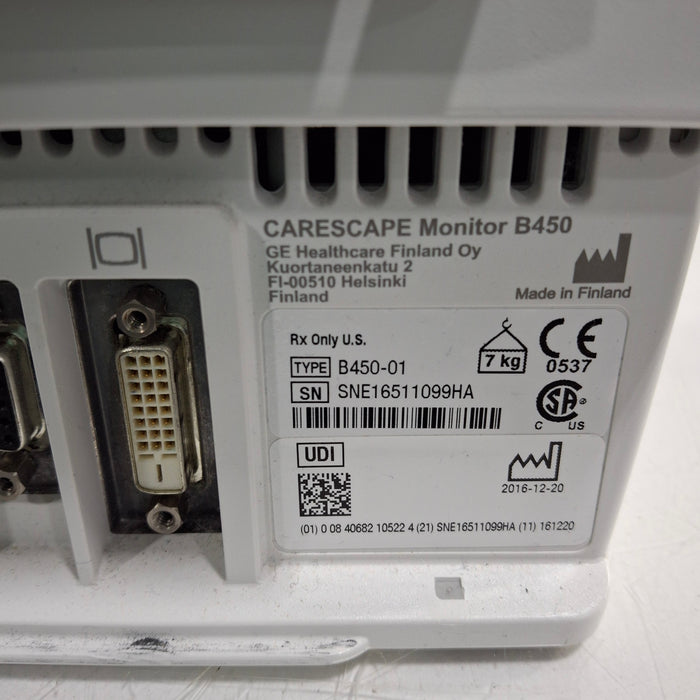 GE Healthcare GE Healthcare Carescape B450 Critical Care Patient Monitor Patient Monitors reLink Medical