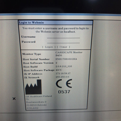 GE Healthcare GE Healthcare Carescape B450 Critical Care Patient Monitor Patient Monitors reLink Medical