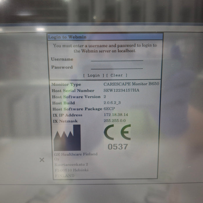 GE Healthcare Carescape B650 Patient Monitor