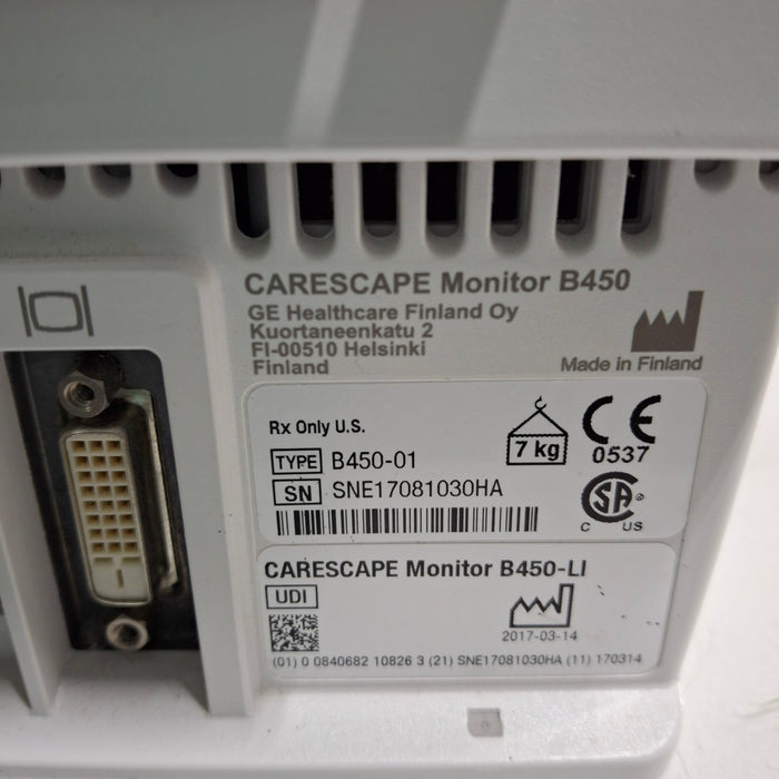 GE Healthcare GE Healthcare Carescape B450 Critical Care Patient Monitor Patient Monitors reLink Medical