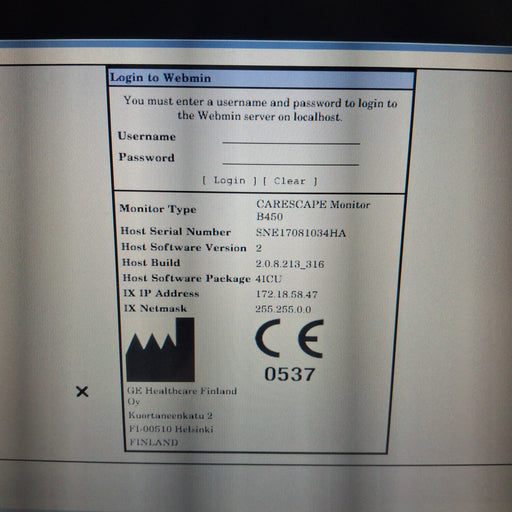 GE Healthcare GE Healthcare Carescape B450 Critical Care Patient Monitor Patient Monitors reLink Medical