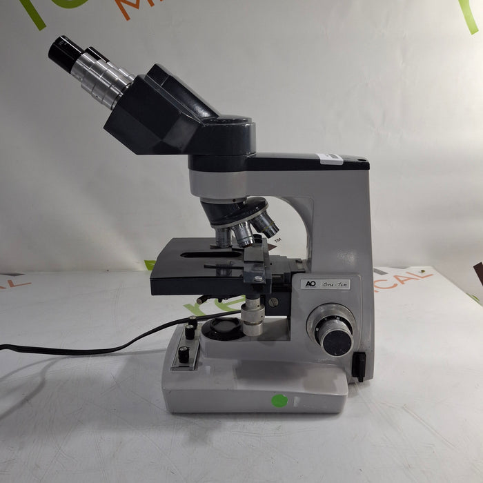 American Optical One-Ten Binocular Microscope