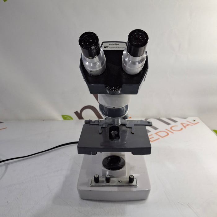 American Optical One-Ten Binocular Microscope