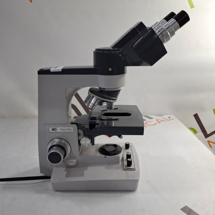 American Optical One-Ten Binocular Microscope