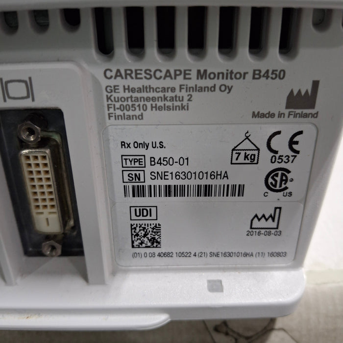 GE Healthcare GE Healthcare Carescape B450 Critical Care Patient Monitor Patient Monitors reLink Medical