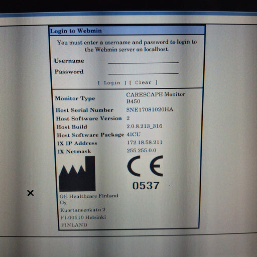 GE Healthcare GE Healthcare Carescape B450 Critical Care Patient Monitor Patient Monitors reLink Medical