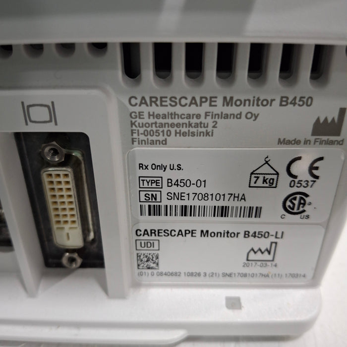 GE Healthcare GE Healthcare Carescape B450 Critical Care Patient Monitor Patient Monitors reLink Medical