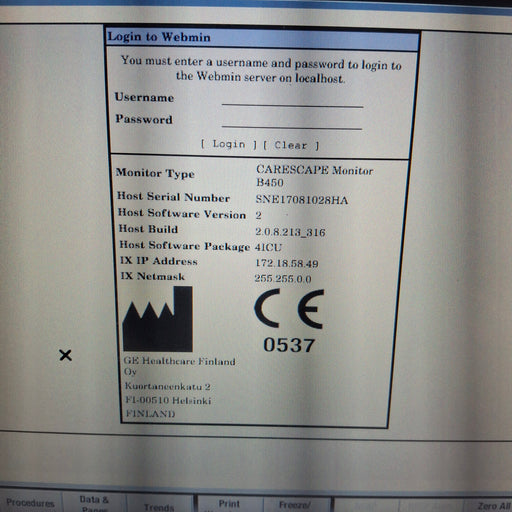 GE Healthcare GE Healthcare Carescape B450 Critical Care Patient Monitor Patient Monitors reLink Medical