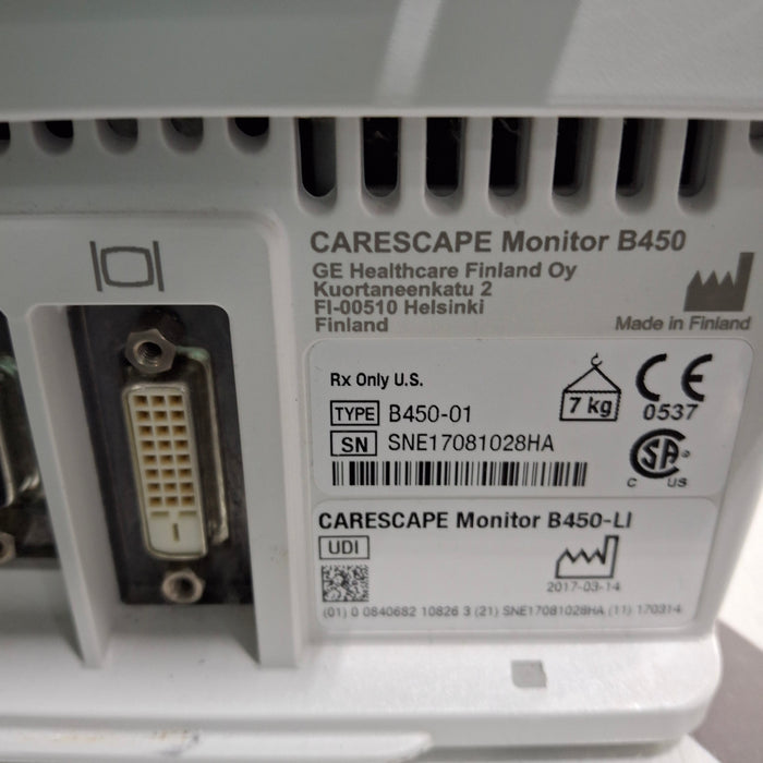 GE Healthcare GE Healthcare Carescape B450 Critical Care Patient Monitor Patient Monitors reLink Medical