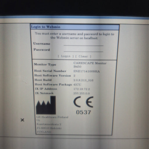 GE Healthcare GE Healthcare Carescape B450 Critical Care Patient Monitor Patient Monitors reLink Medical