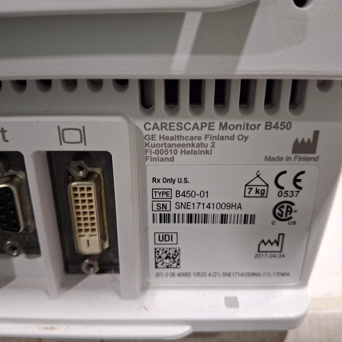 GE Healthcare GE Healthcare Carescape B450 Critical Care Patient Monitor Patient Monitors reLink Medical