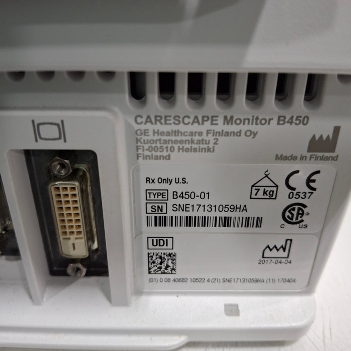 GE Healthcare GE Healthcare Carescape B450 Critical Care Patient Monitor Patient Monitors reLink Medical