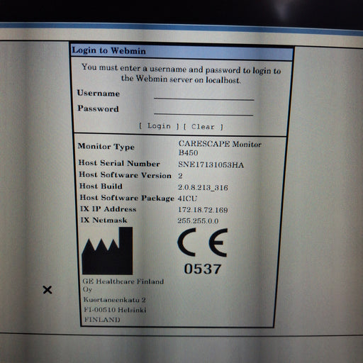 GE Healthcare GE Healthcare Carescape B450 Critical Care Patient Monitor Patient Monitors reLink Medical