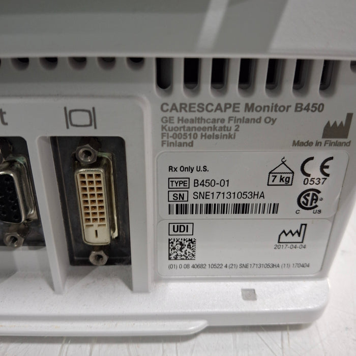 GE Healthcare GE Healthcare Carescape B450 Critical Care Patient Monitor Patient Monitors reLink Medical