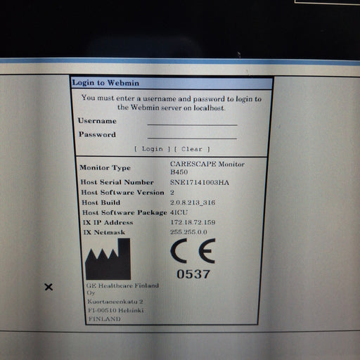 GE Healthcare GE Healthcare Carescape B450 Critical Care Patient Monitor Patient Monitors reLink Medical