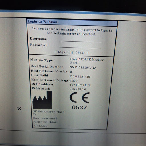 GE Healthcare GE Healthcare Carescape B450 Critical Care Patient Monitor Patient Monitors reLink Medical
