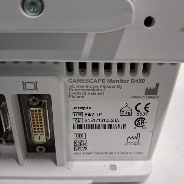 GE Healthcare GE Healthcare Carescape B450 Critical Care Patient Monitor Patient Monitors reLink Medical