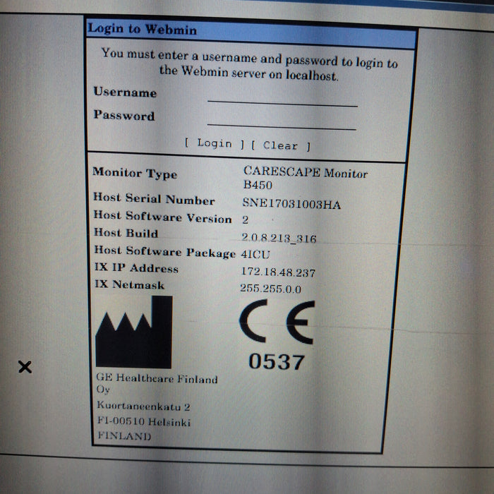 GE Healthcare GE Healthcare Carescape B450 Critical Care Patient Monitor Patient Monitors reLink Medical