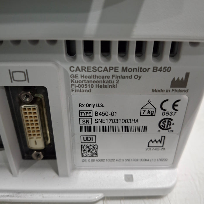 GE Healthcare GE Healthcare Carescape B450 Critical Care Patient Monitor Patient Monitors reLink Medical