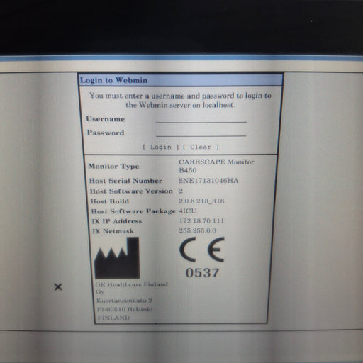 GE Healthcare GE Healthcare Carescape B450 Critical Care Patient Monitor Patient Monitors reLink Medical