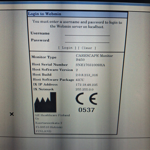 GE Healthcare GE Healthcare Carescape B450 Critical Care Patient Monitor Patient Monitors reLink Medical