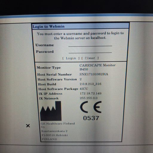 GE Healthcare GE Healthcare Carescape B450 Critical Care Patient Monitor Patient Monitors reLink Medical