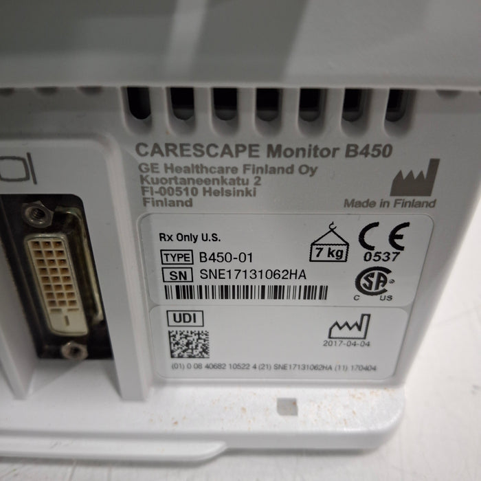 GE Healthcare GE Healthcare Carescape B450 Critical Care Patient Monitor Patient Monitors reLink Medical