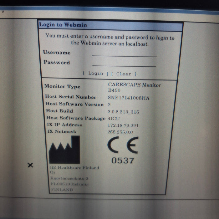 GE Healthcare GE Healthcare Carescape B450 Critical Care Patient Monitor Patient Monitors reLink Medical