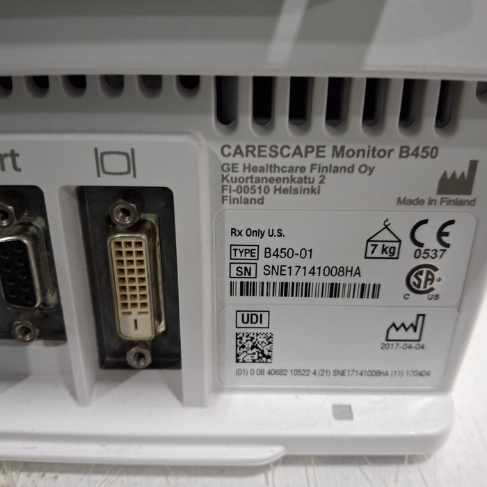 GE Healthcare GE Healthcare Carescape B450 Critical Care Patient Monitor Patient Monitors reLink Medical