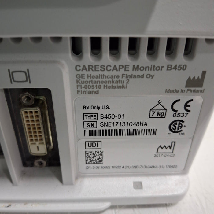 GE Healthcare GE Healthcare Carescape B450 Critical Care Patient Monitor Patient Monitors reLink Medical