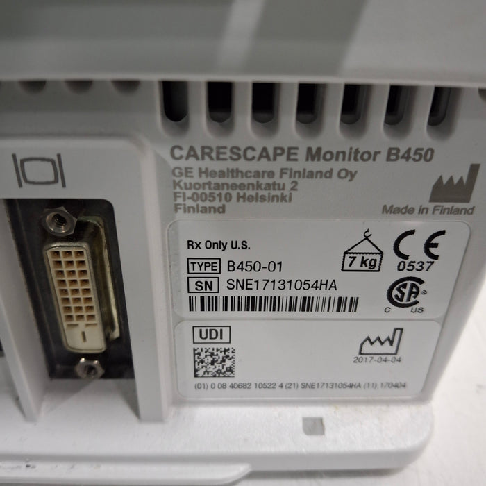 GE Healthcare GE Healthcare Carescape B450 Critical Care Patient Monitor Patient Monitors reLink Medical
