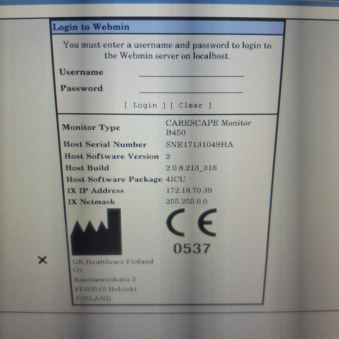 GE Healthcare GE Healthcare Carescape B450 Critical Care Patient Monitor Patient Monitors reLink Medical