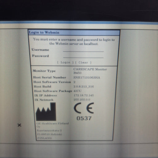 GE Healthcare GE Healthcare Carescape B450 Critical Care Patient Monitor Patient Monitors reLink Medical