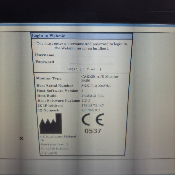 GE Healthcare GE Healthcare Carescape B450 Critical Care Patient Monitor Patient Monitors reLink Medical