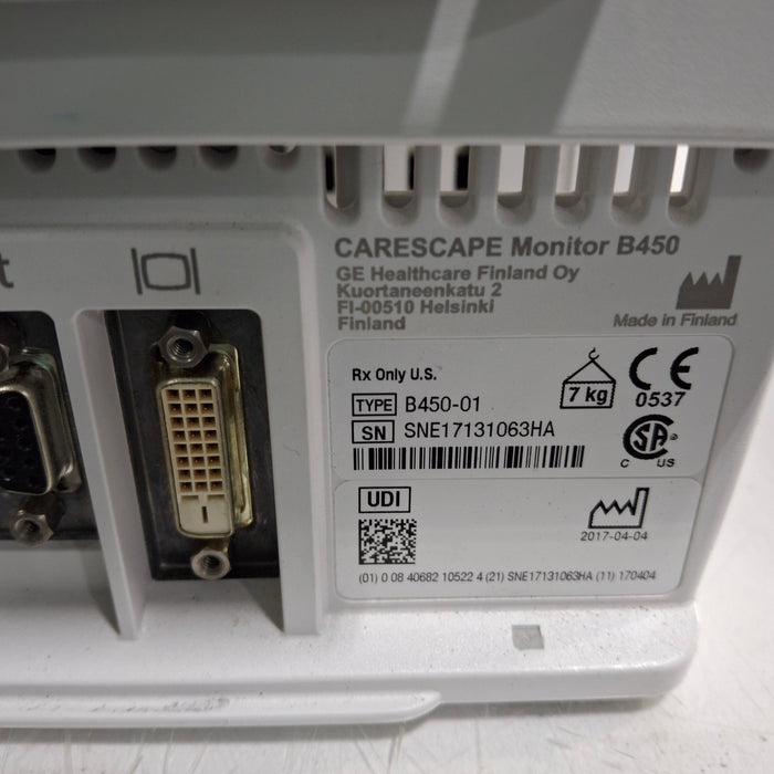 GE Healthcare GE Healthcare Carescape B450 Critical Care Patient Monitor Patient Monitors reLink Medical