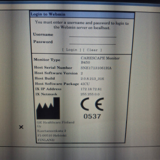 GE Healthcare GE Healthcare Carescape B450 Critical Care Patient Monitor Patient Monitors reLink Medical