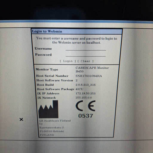 GE Healthcare GE Healthcare Carescape B450 Critical Care Patient Monitor Patient Monitors reLink Medical