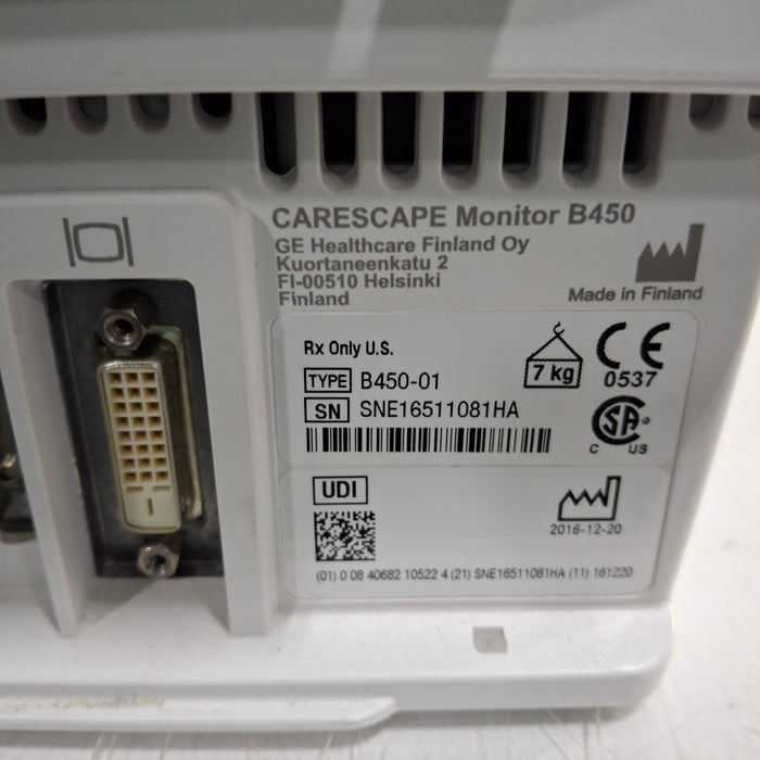 GE Healthcare GE Healthcare Carescape B450 Critical Care Patient Monitor Patient Monitors reLink Medical