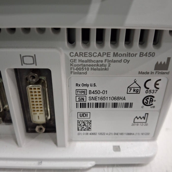 GE Healthcare GE Healthcare Carescape B450 Critical Care Patient Monitor Patient Monitors reLink Medical