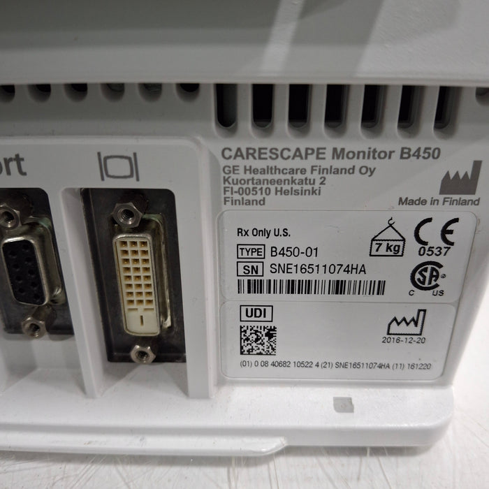 GE Healthcare GE Healthcare Carescape B450 Critical Care Patient Monitor Patient Monitors reLink Medical