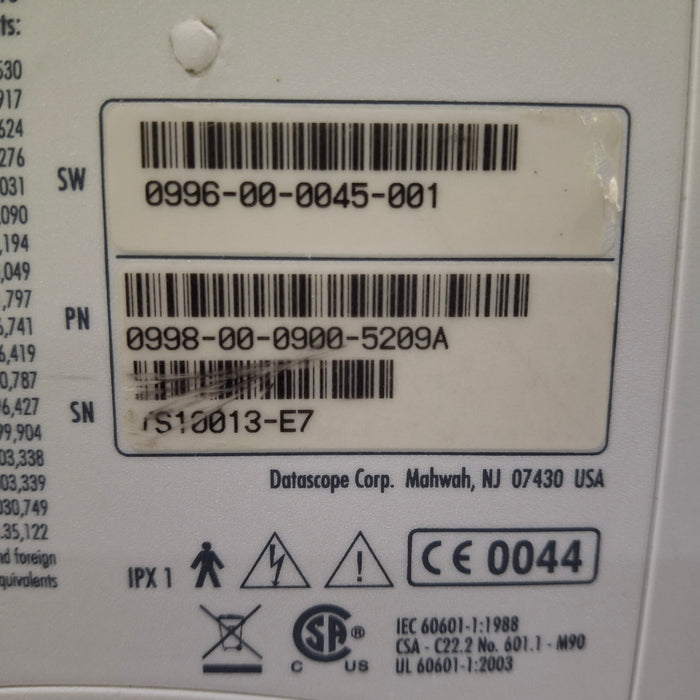 Datascope Passport 2 w/CO2 Patient Monitor
