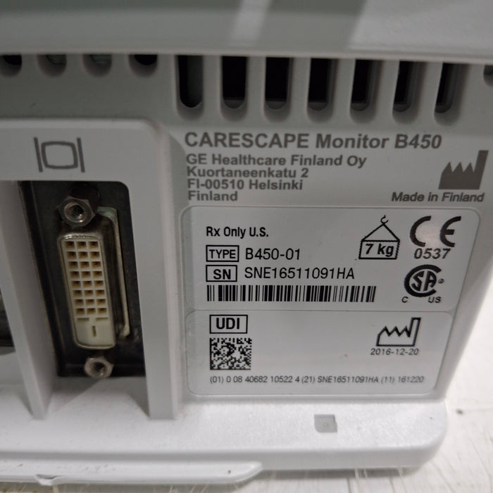 GE Healthcare GE Healthcare Carescape B450 Critical Care Patient Monitor Patient Monitors reLink Medical