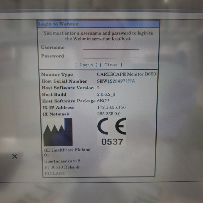 GE Healthcare GE Healthcare Carescape B650 Patient Monitor Patient Monitors reLink Medical