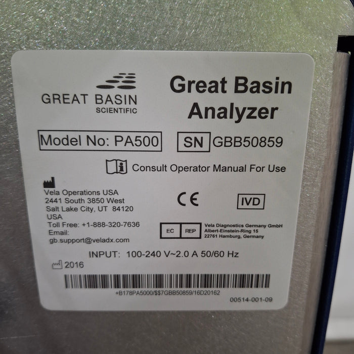 Great Basin Scientific PA500 Benchtop Portrait Analyzer