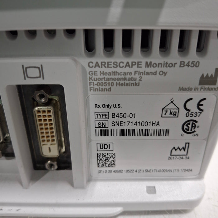 GE Healthcare GE Healthcare Carescape B450 Critical Care Patient Monitor Patient Monitors reLink Medical